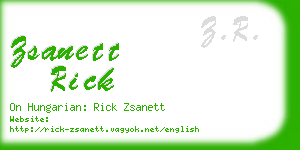 zsanett rick business card